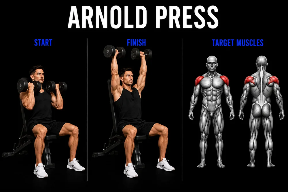 Arnold Press exercise illustration
