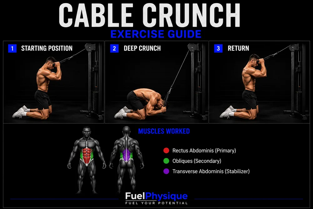 Cable Crunch exercise illustration