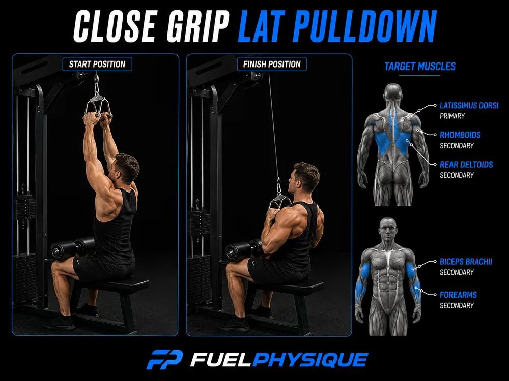 Close Grip Lat Pulldown exercise illustration