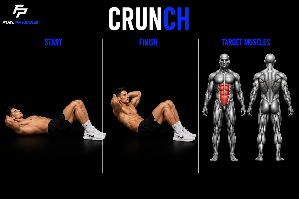 Crunch exercise illustration