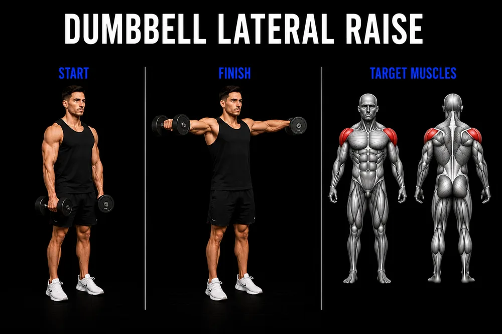 Dumbbell Lateral Raise exercise illustration