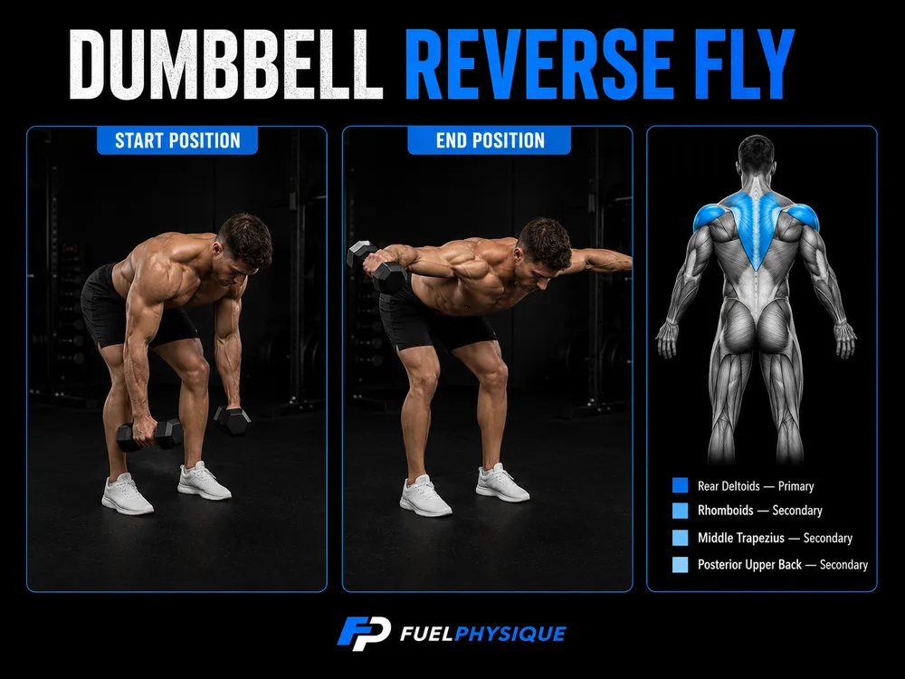 Dumbbell Reverse Fly exercise illustration