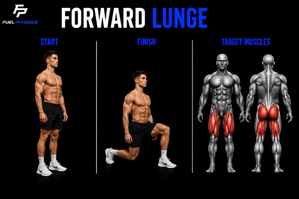 Forward Lunge exercise illustration