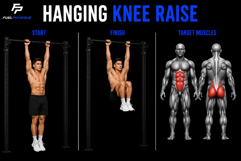 Hanging Knee Raise exercise illustration