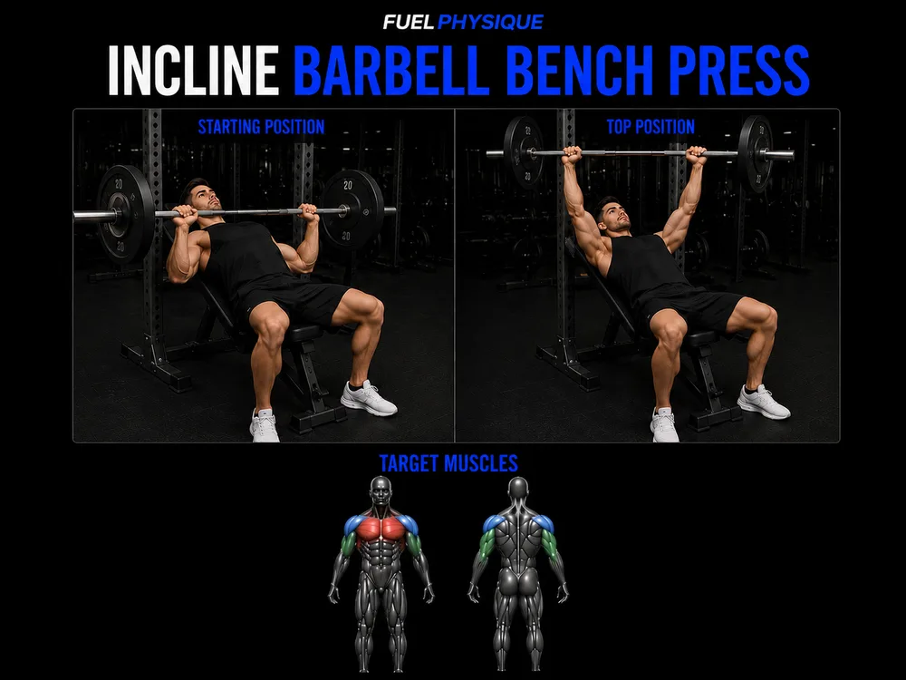 Incline Bench Press exercise illustration