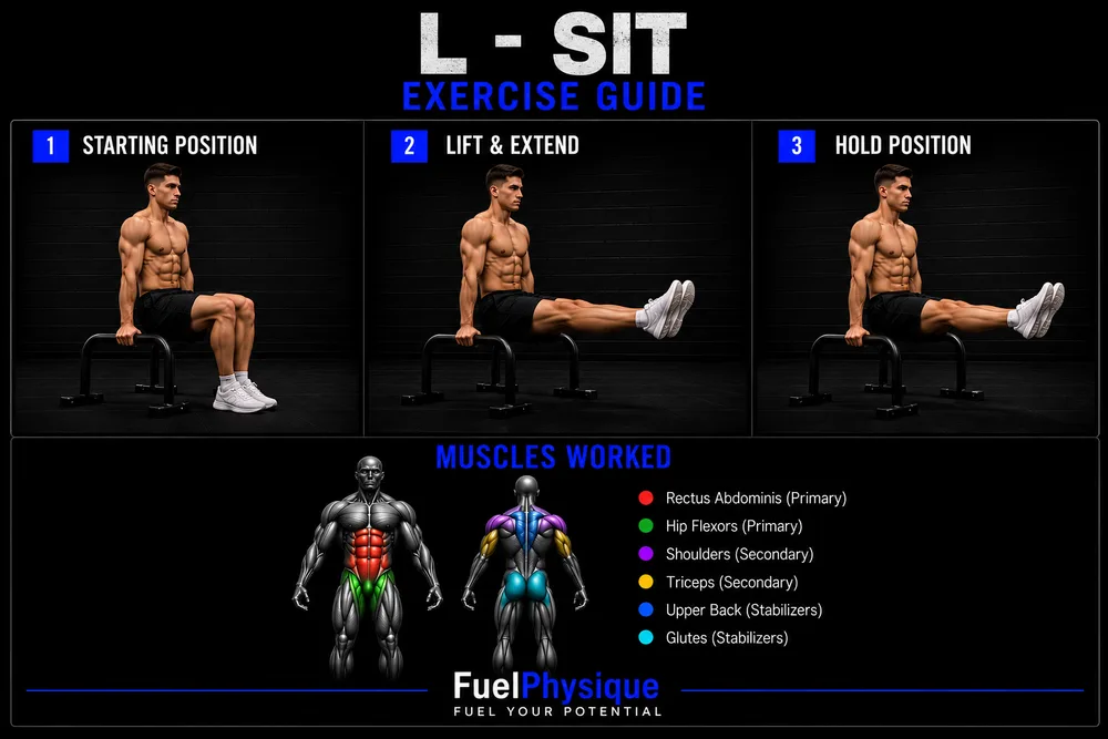 L Sit exercise illustration