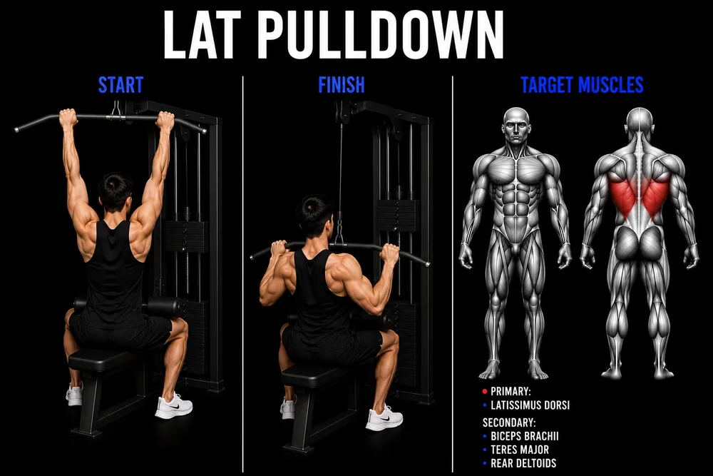 Lat Pulldown exercise illustration