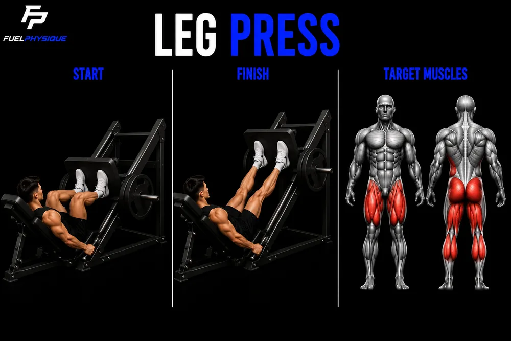 Leg Press exercise illustration