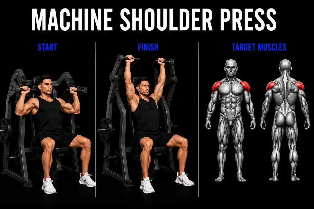 Machine Shoulder Press exercise illustration