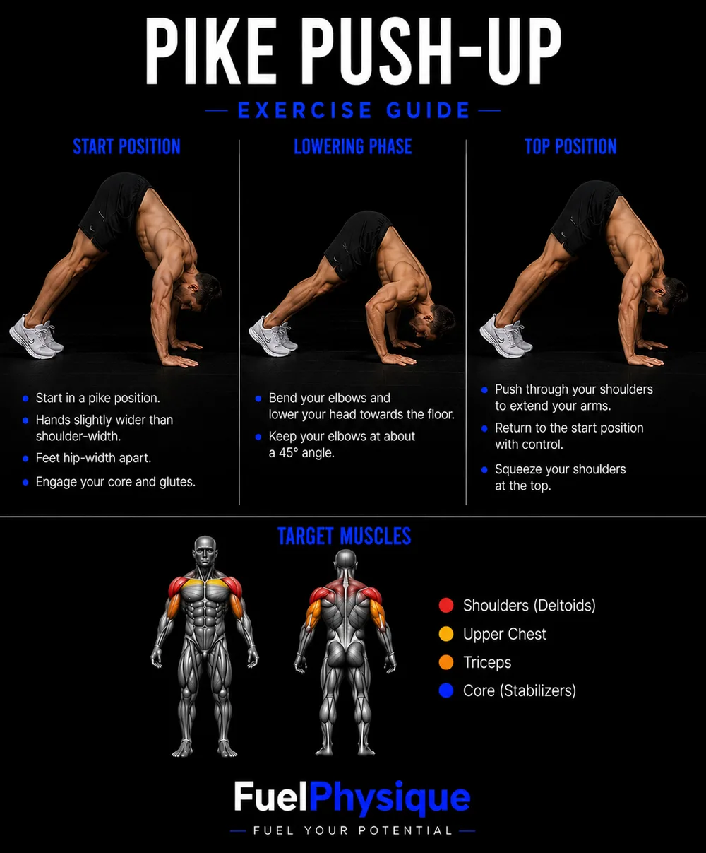 Pike Push Up exercise illustration