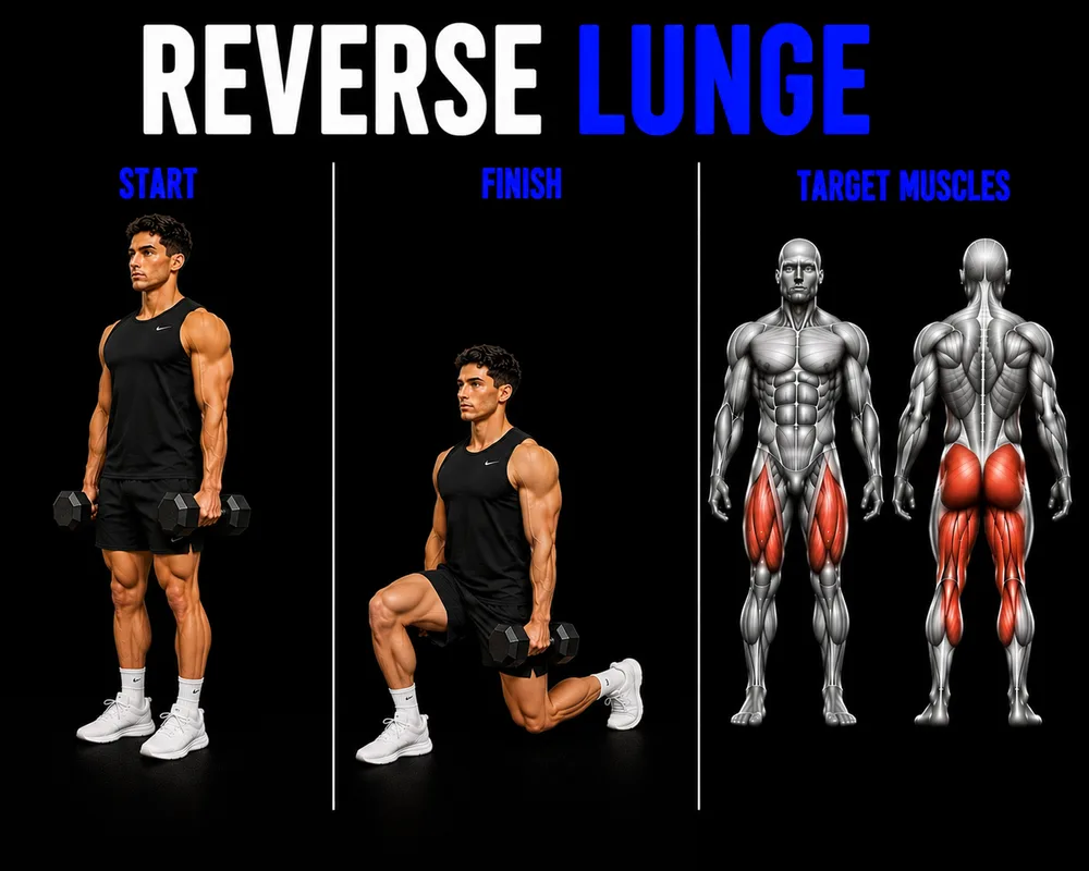 Reverse Lunge exercise illustration