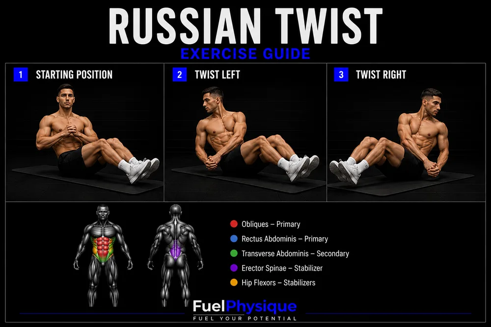 Russian Twist exercise illustration