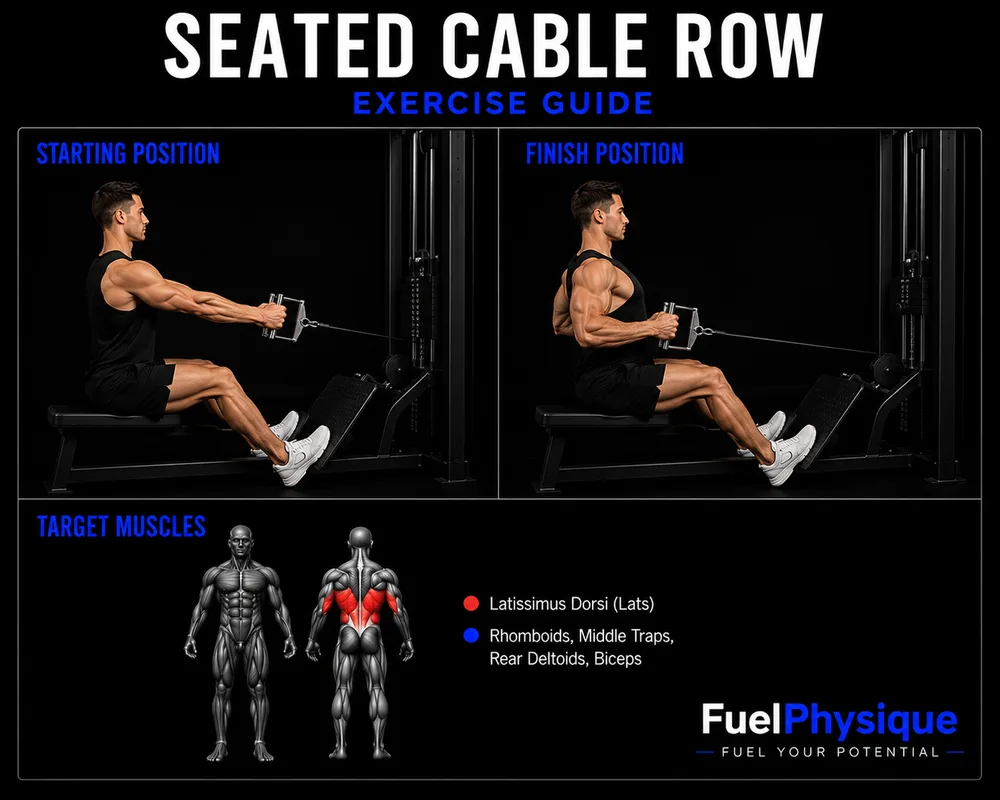 Seated Cable Row exercise illustration