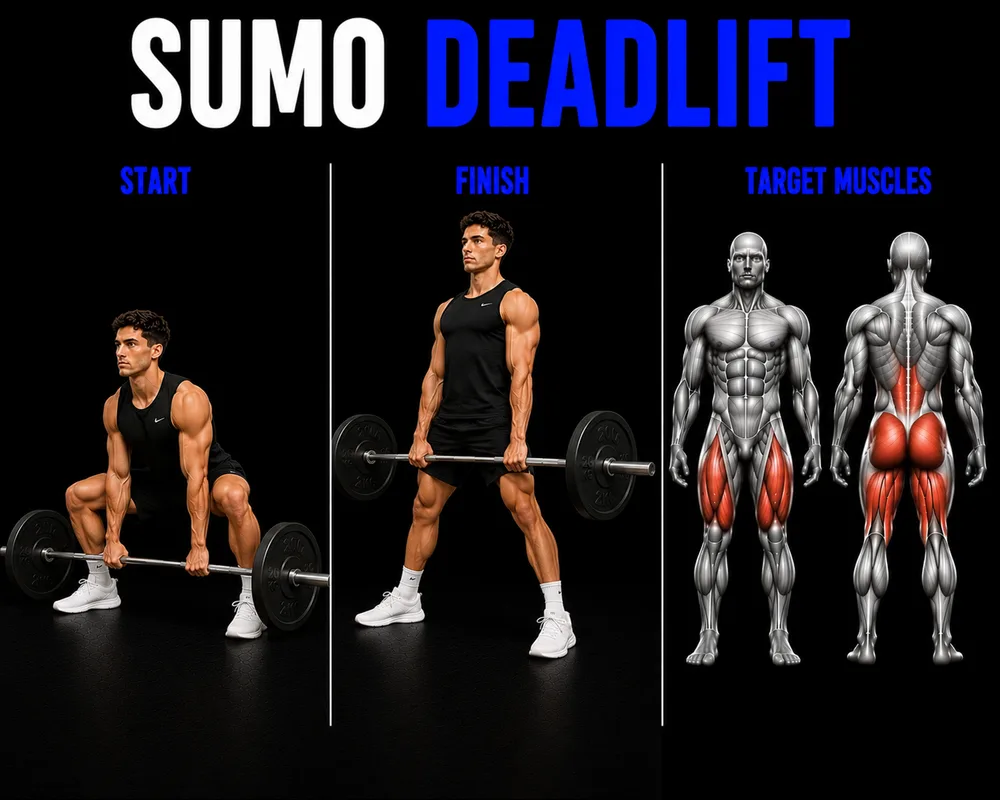 Sumo Deadlift exercise illustration